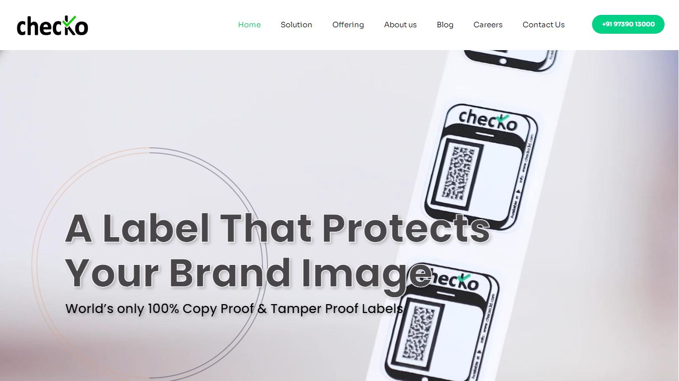 Checko – World's only 100% copy proof and temper proof labels